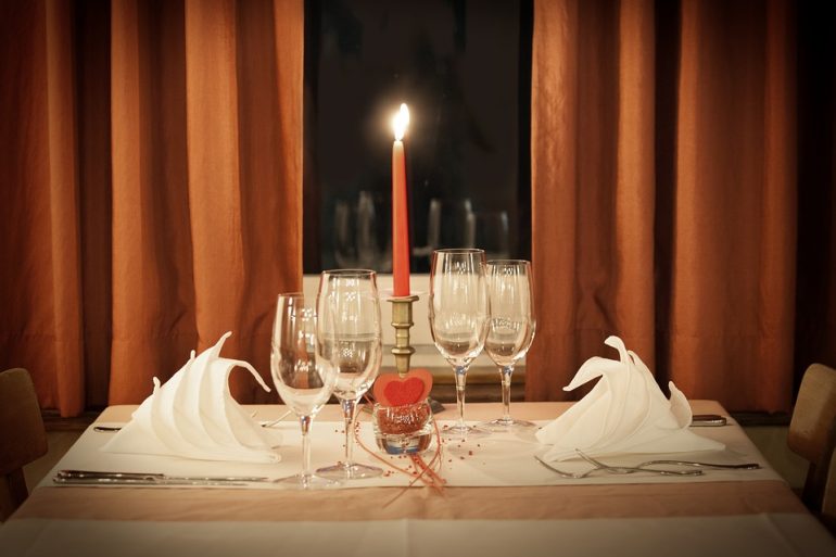 diner romantique aux chandelles